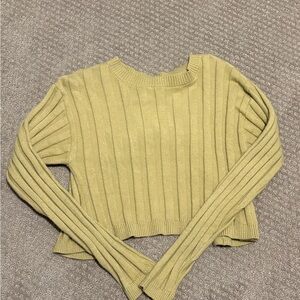 NWOT Le Lis Ribbed Knit Backless Sweater